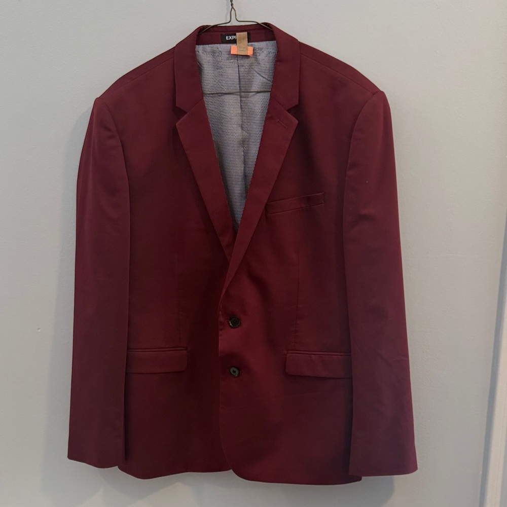 Express Men's Burgundy Blazer extra slim fit 44R